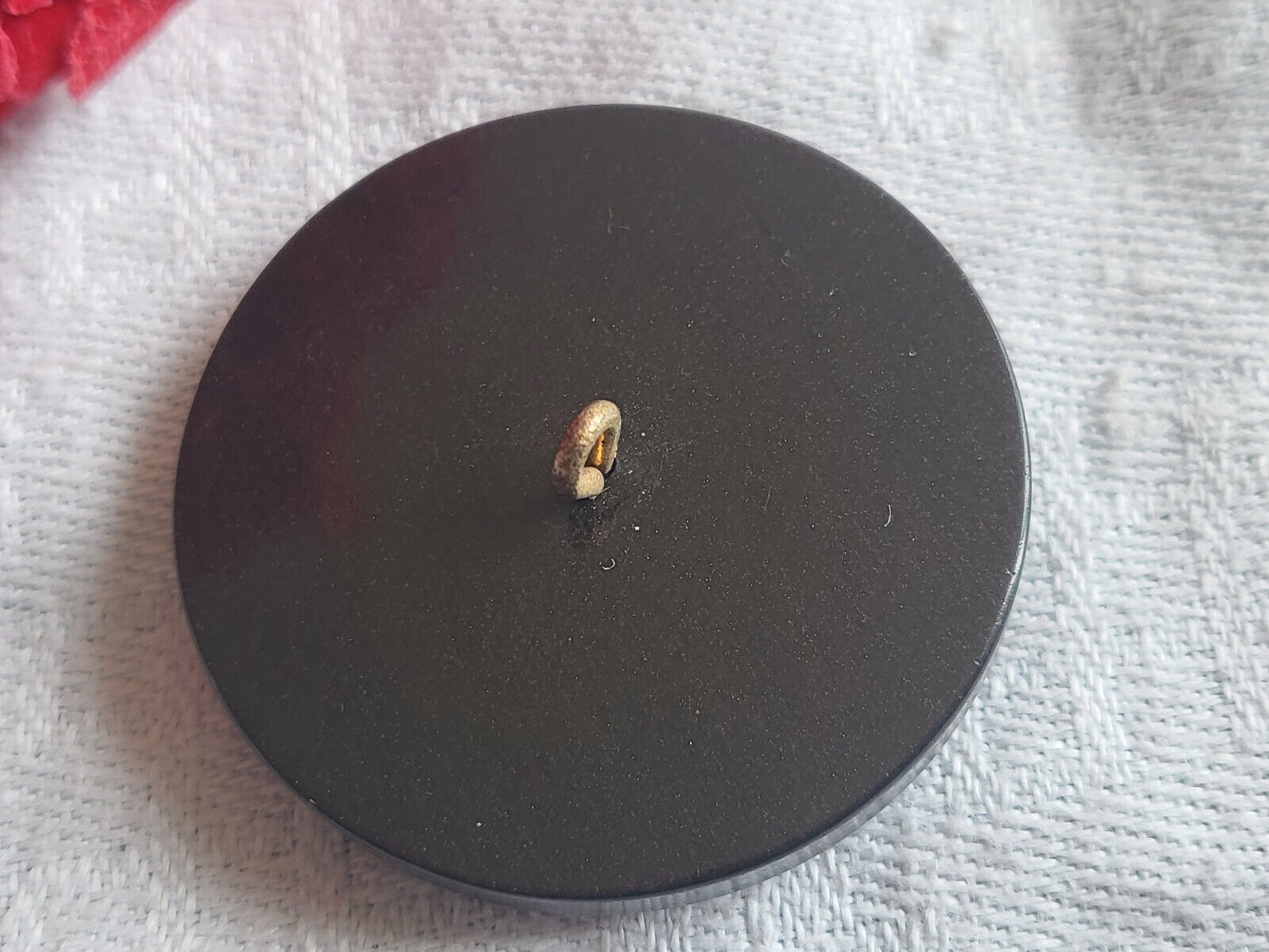 Gros bouton ancien ornement laiton collection moderniste marron 3,5 cm G15L