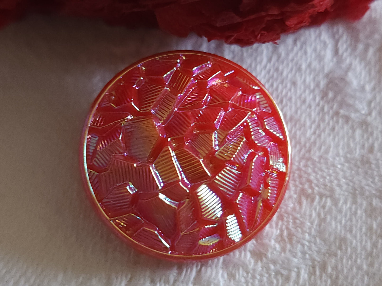 Lot 6 volumineux boutons vintage marron 2,4 cm pied superbe ref 4965
