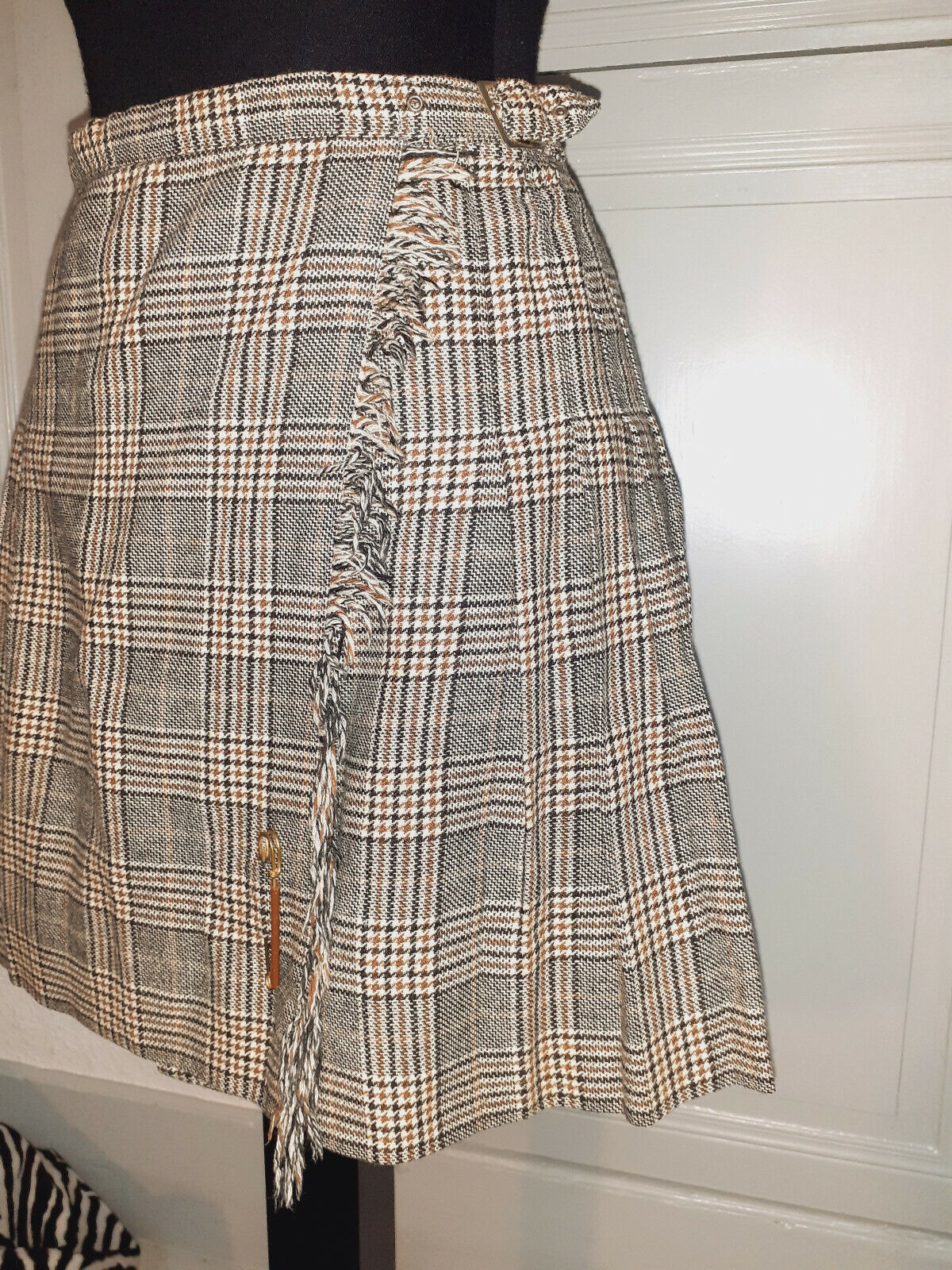 Pur vintage ancienne jupe style écossaise courte indémodable taille 36? B7