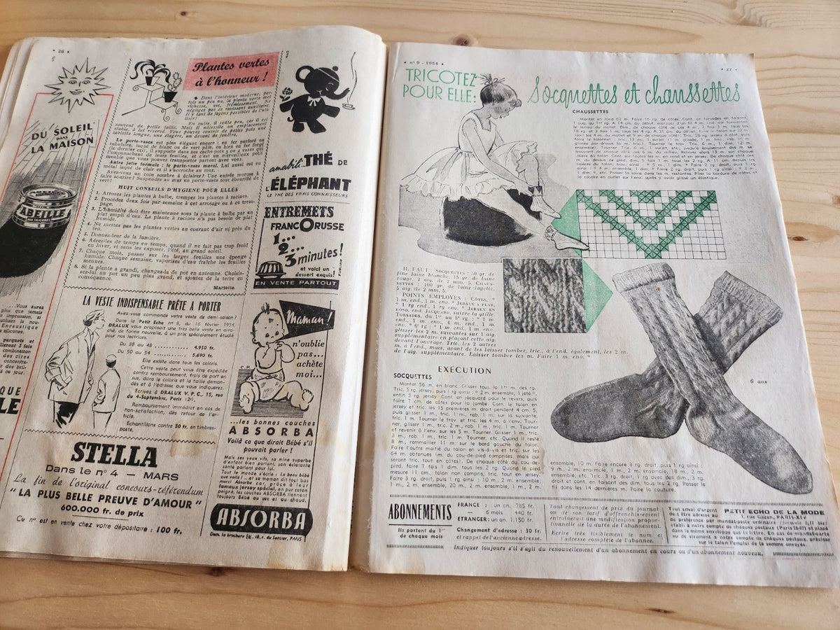 Le petit echo de la mode 1954 n°9 le printemps dans la maison