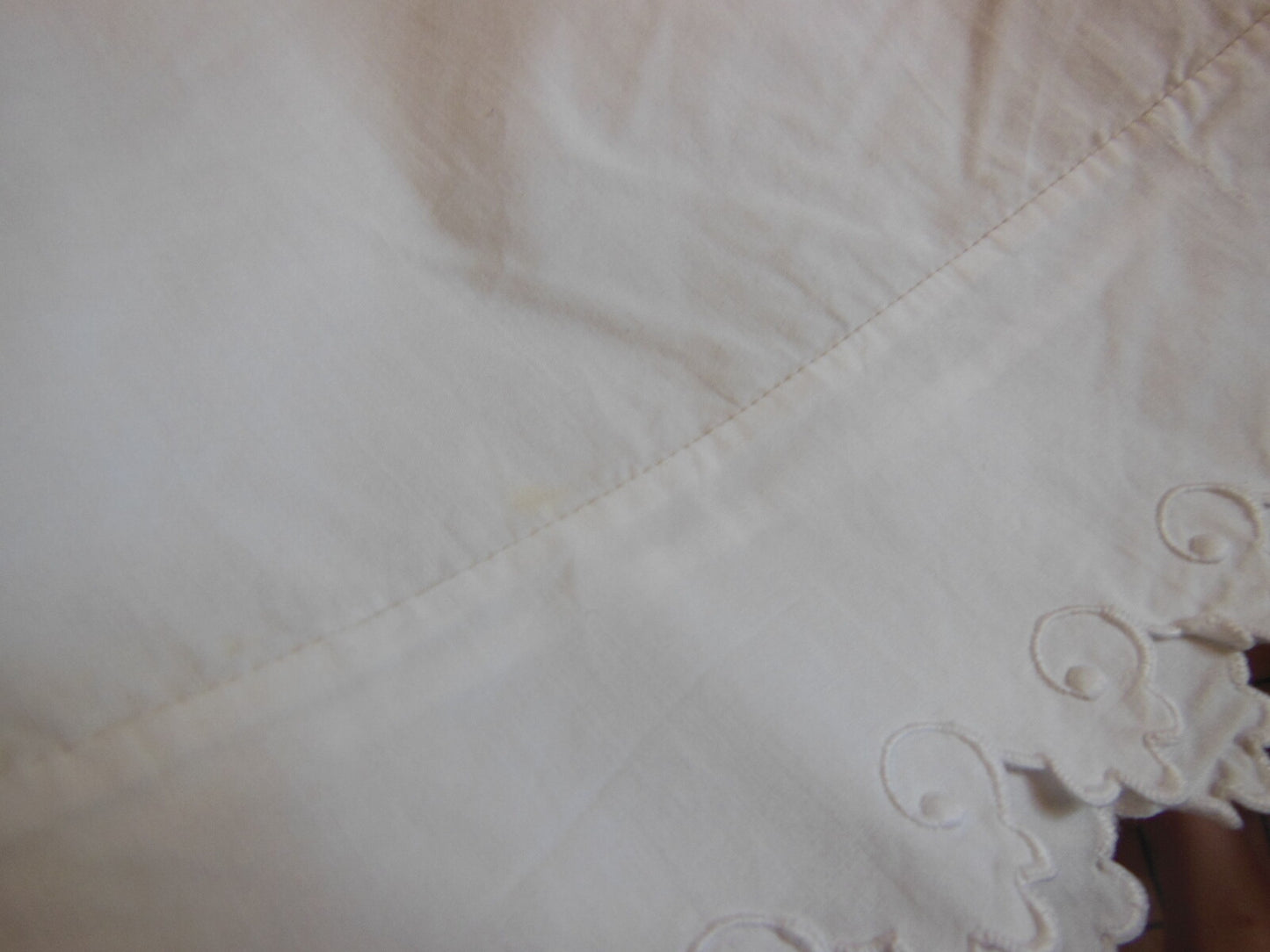 Ancienne culotte fendue panty dentelle bas feston costume theatre B6