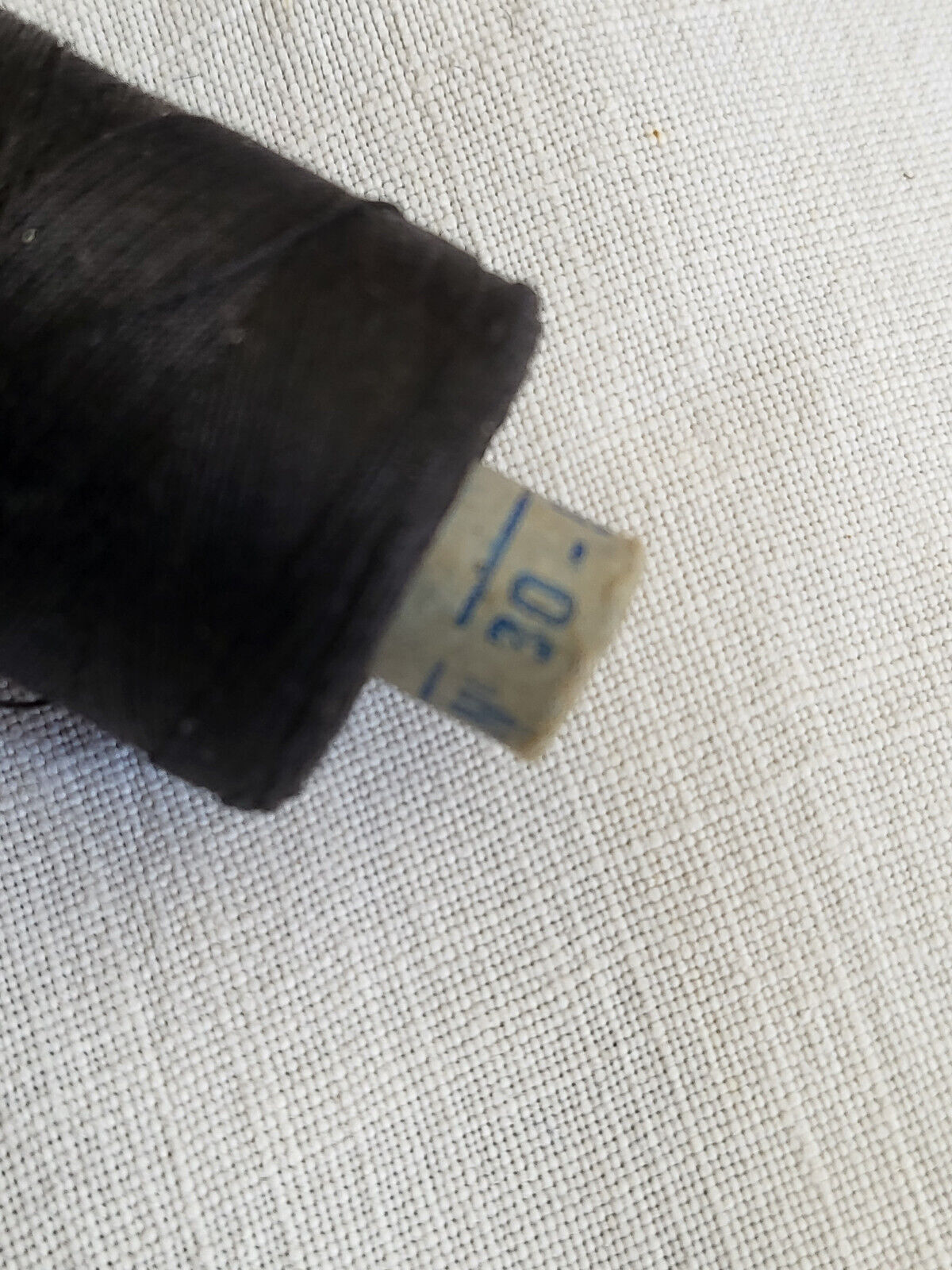 Grosse bobine ancienne fil noir 20 grammes couture mercerie ancien T1-611