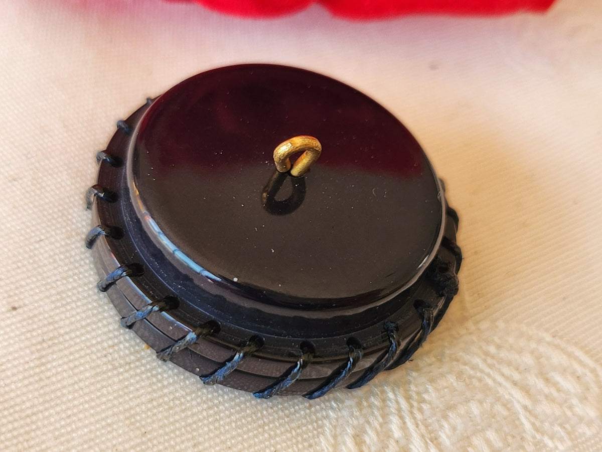 Collection bouton ancien 2 parties cousues original 3,3 cm D19J