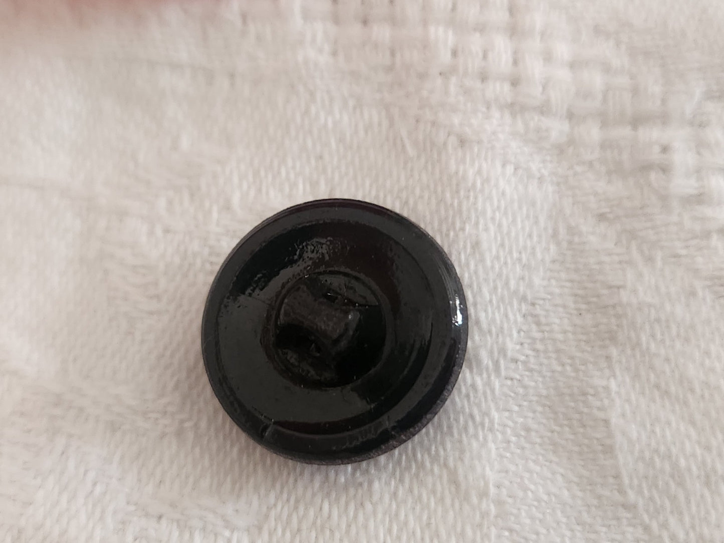 Bouton vintage en verre noir avec strass verre bleu orange 18 mm ou 1,8 cm G19G