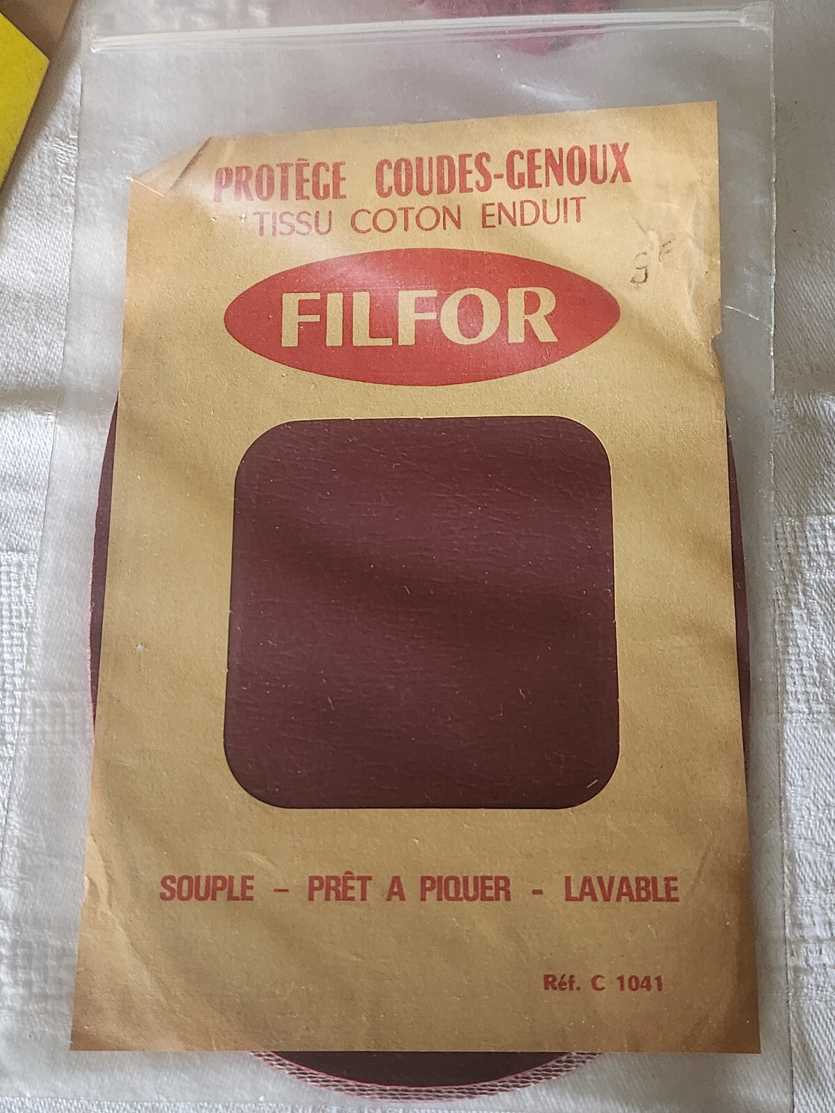 coudes et genoux patches renforts protége vintage ancien rouge filfor