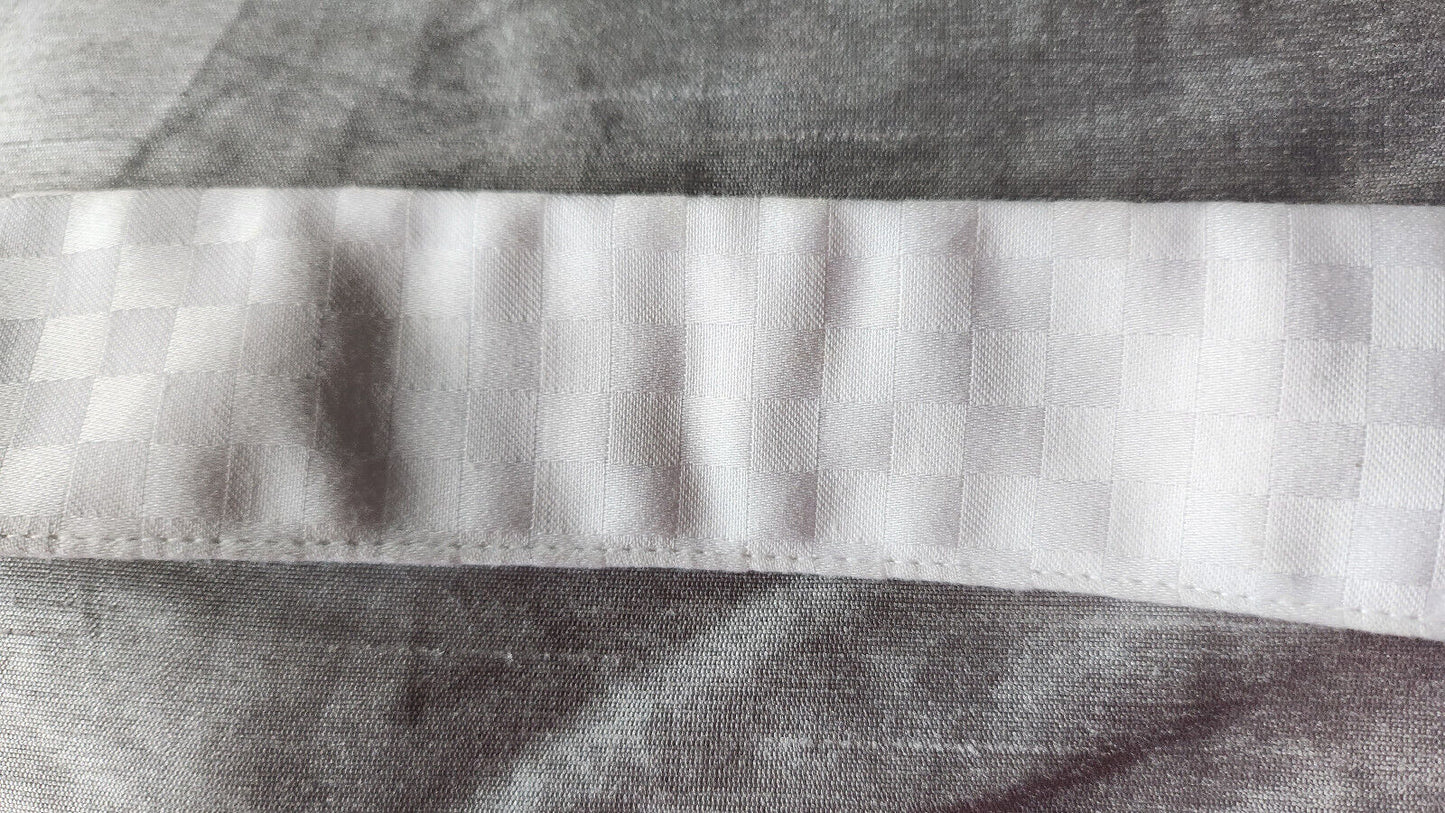 Joli col ancien chemise damassé blanc 38 vintage amovible B7-22