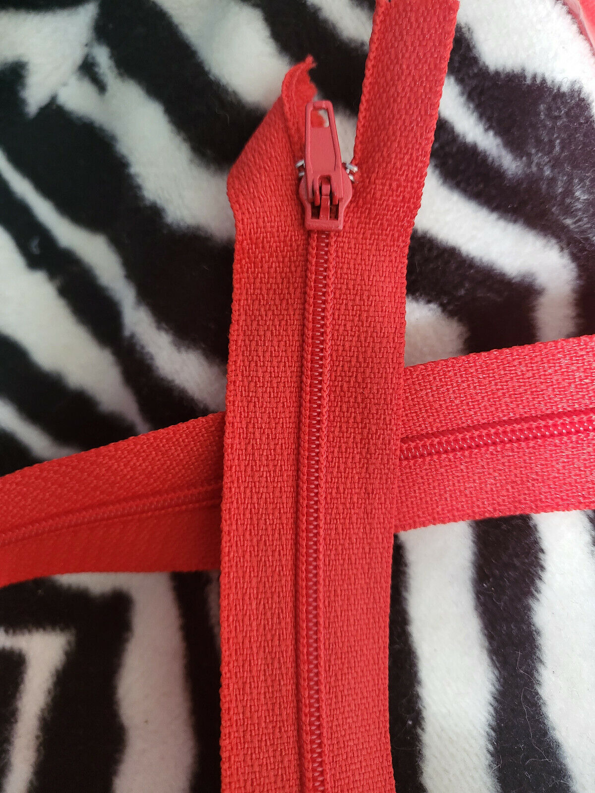 Grande fermeture éclair 60 cm rouge non- séparable robe A 25