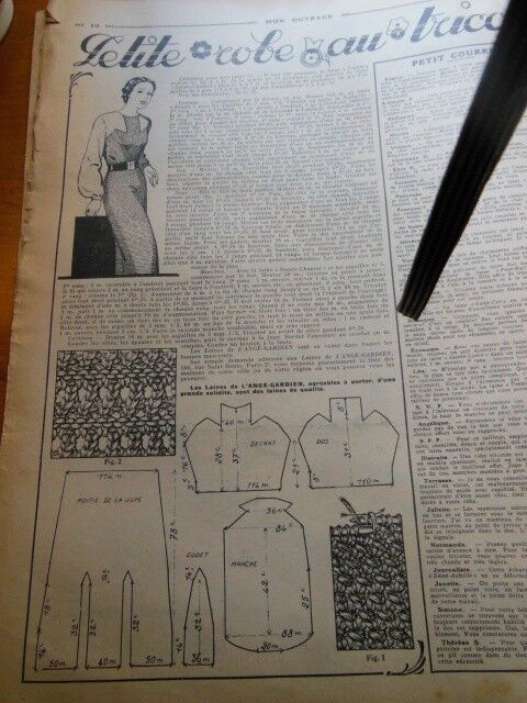 Mon ouvrage 1936 n°332 pour égayer la cuisine, lingerie, jour à fil tirés