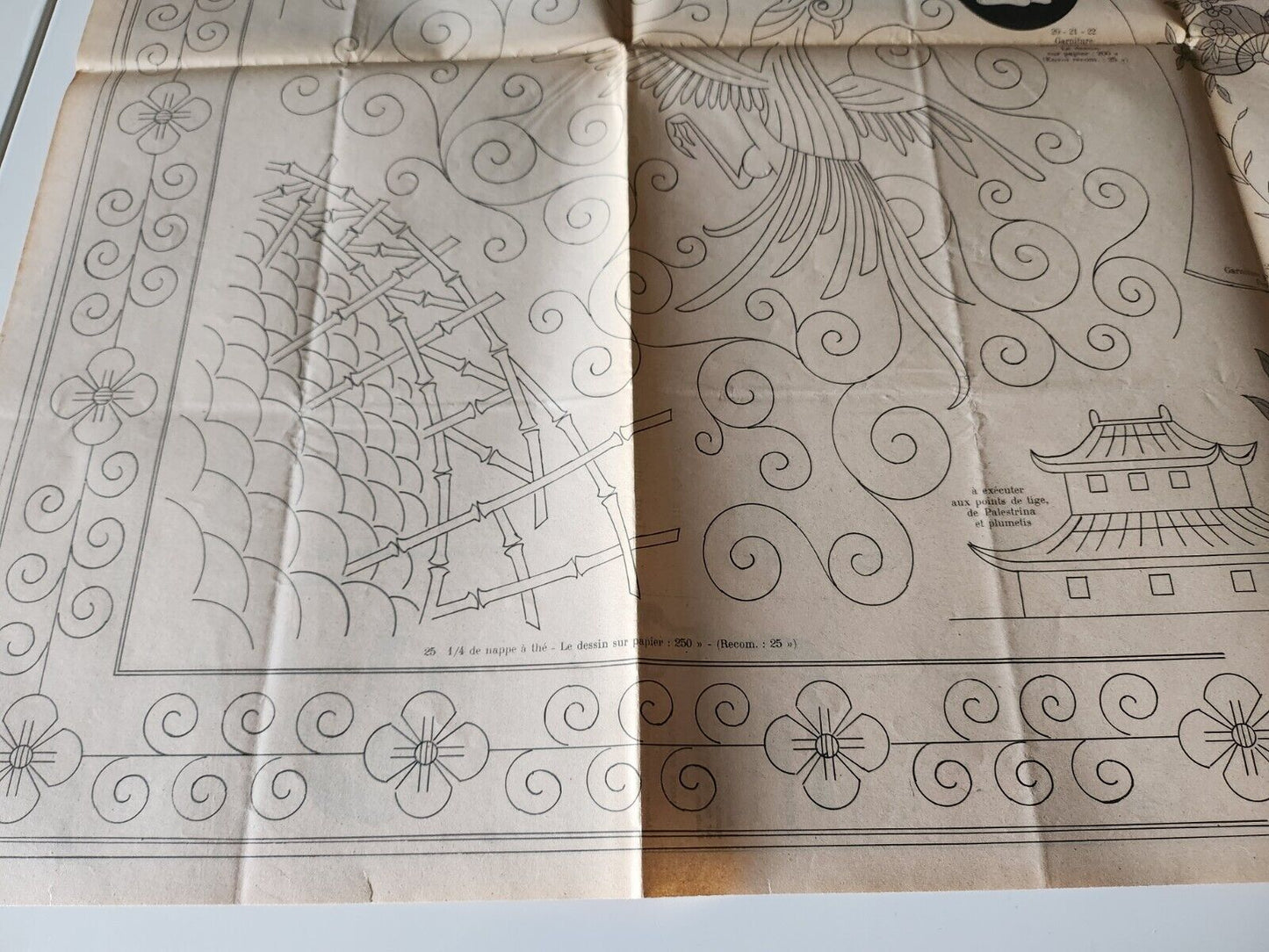 Le journal des brodeuses 1953 n° 695 barboteuse nappe à thé service taie
