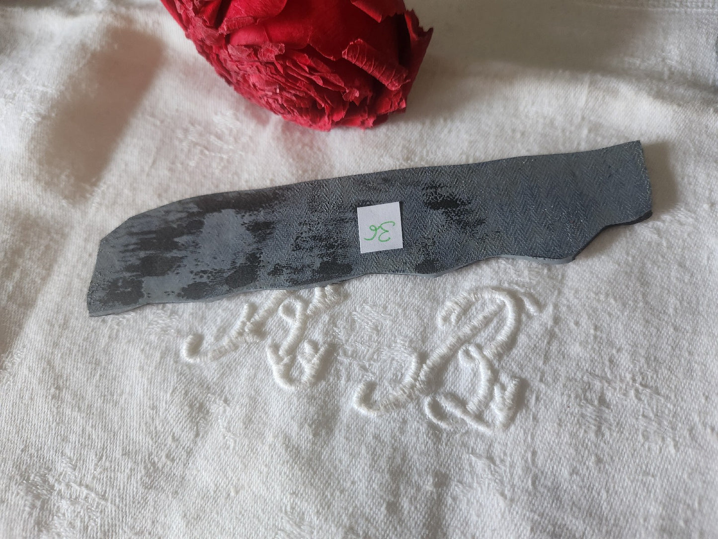 Tampon ancien sans support frise broderie collection fleur n°36-2