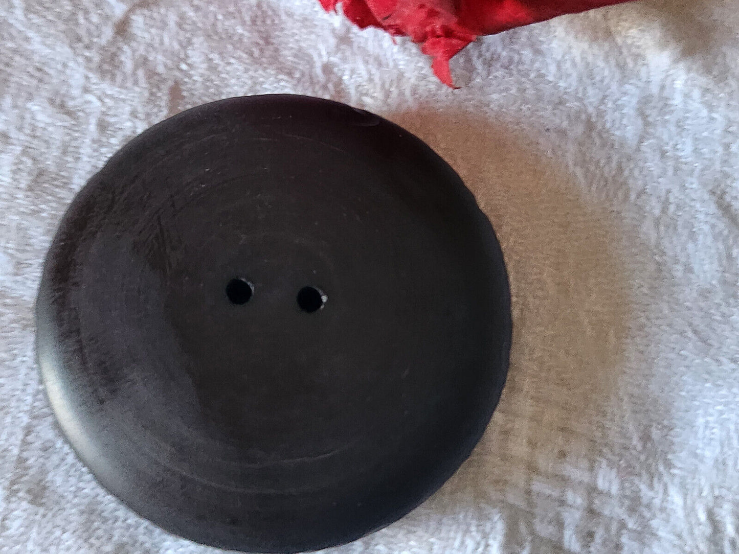 Gros bouton vintage marron effet perlé superbe 4 cm XXL ref 6006