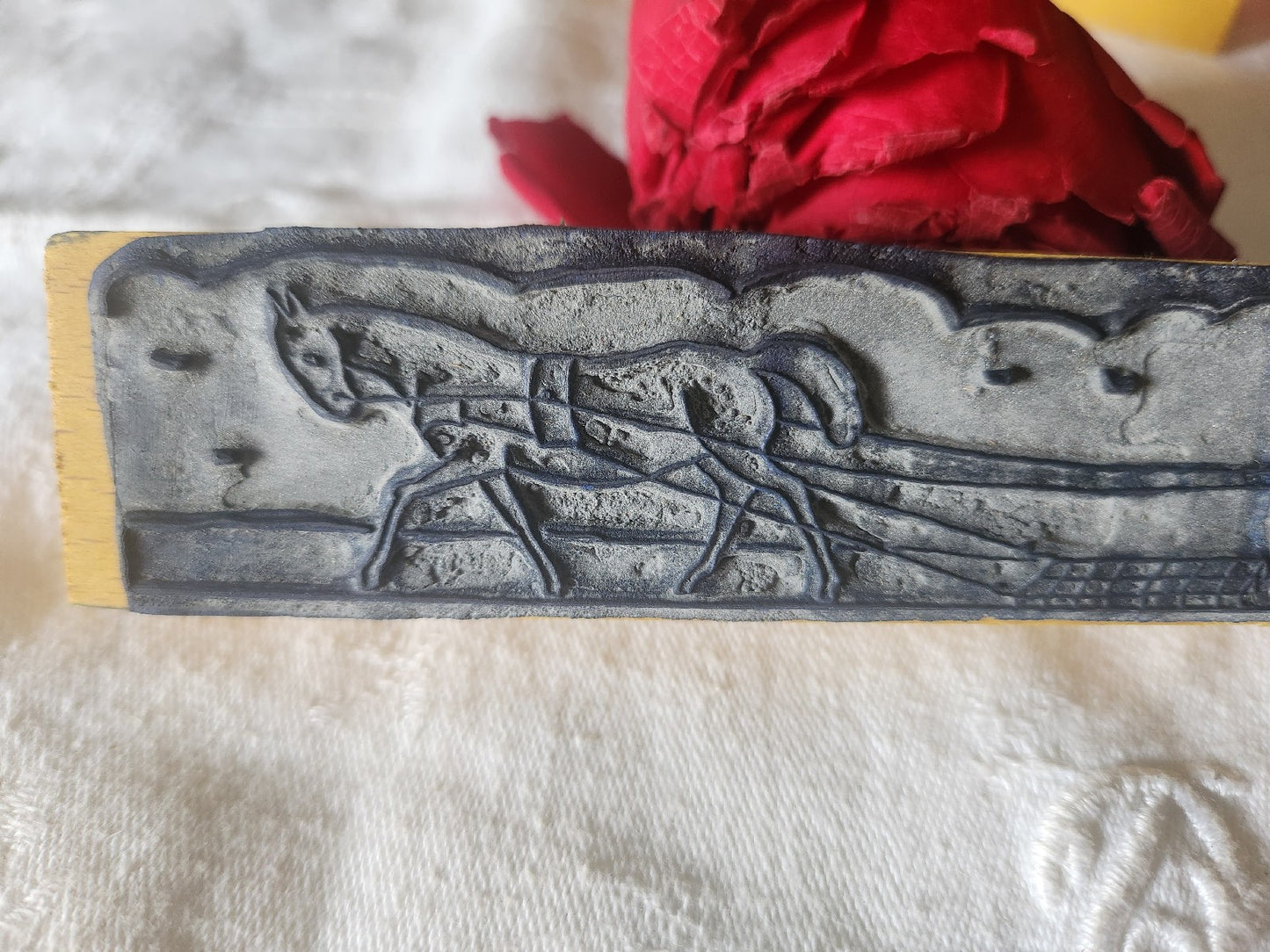 Tampon ancien frise idéale broderie labourer collection 16 cm n°47-2
