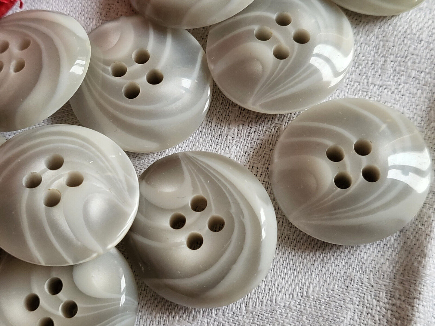 Lot boutons vintage gris ovale veiné à trou par 6/8/10 diamètre voir annonce