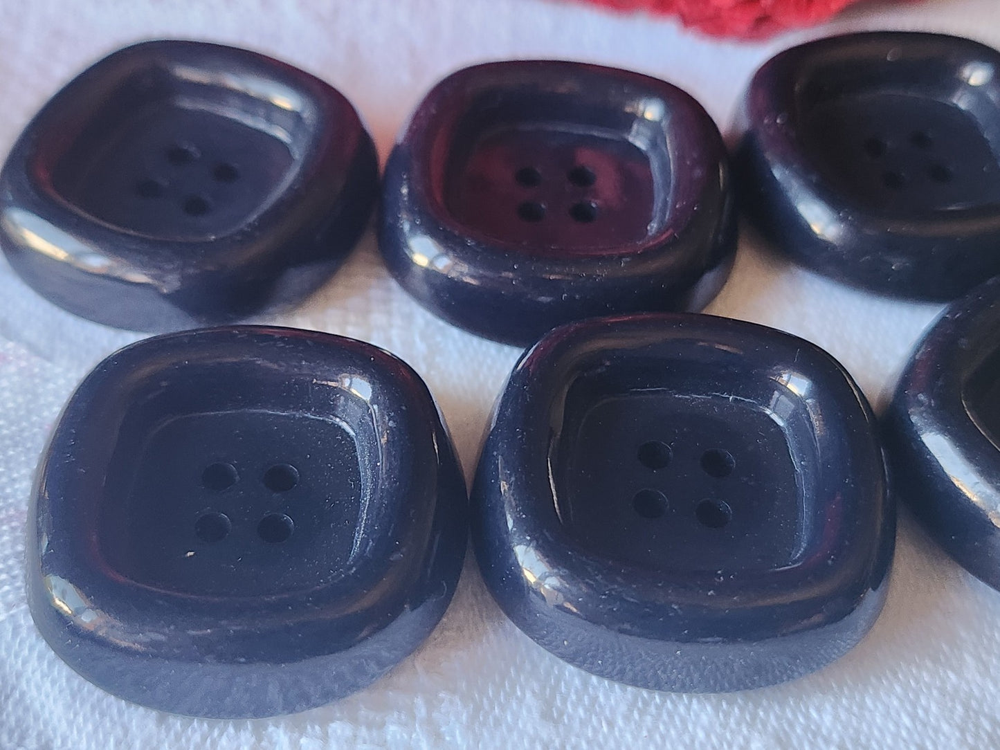 Lot 6 gros boutons vintage bleu 2,8 cm ref 5400