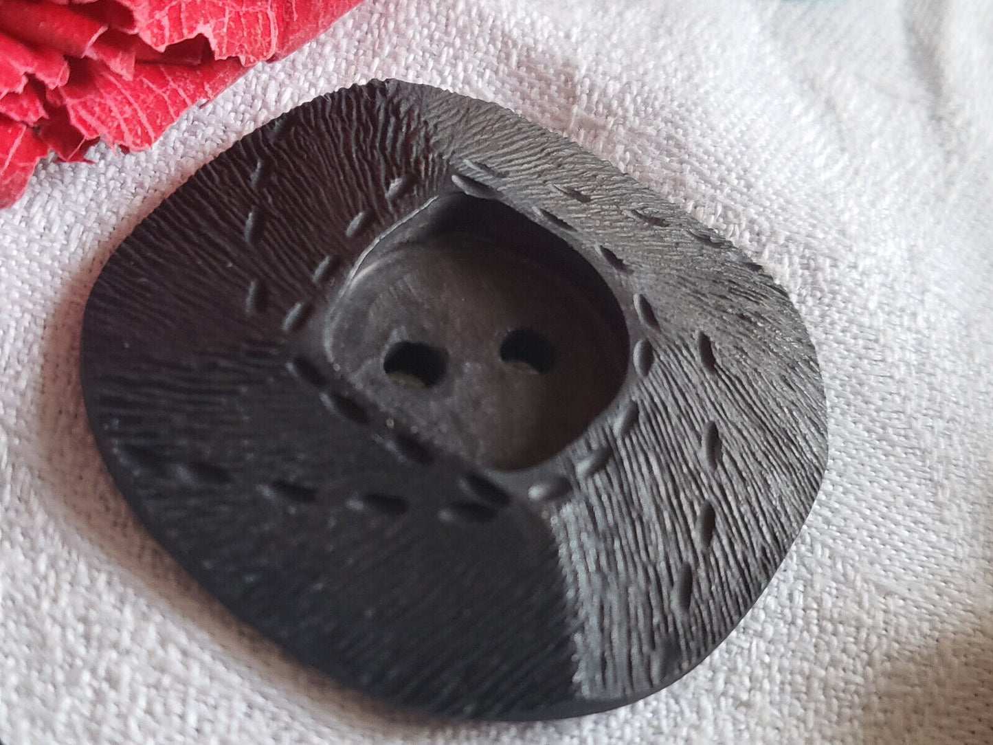 Gros bouton vintage ancien résine teinté dégradé 3,8 cm ref 2710