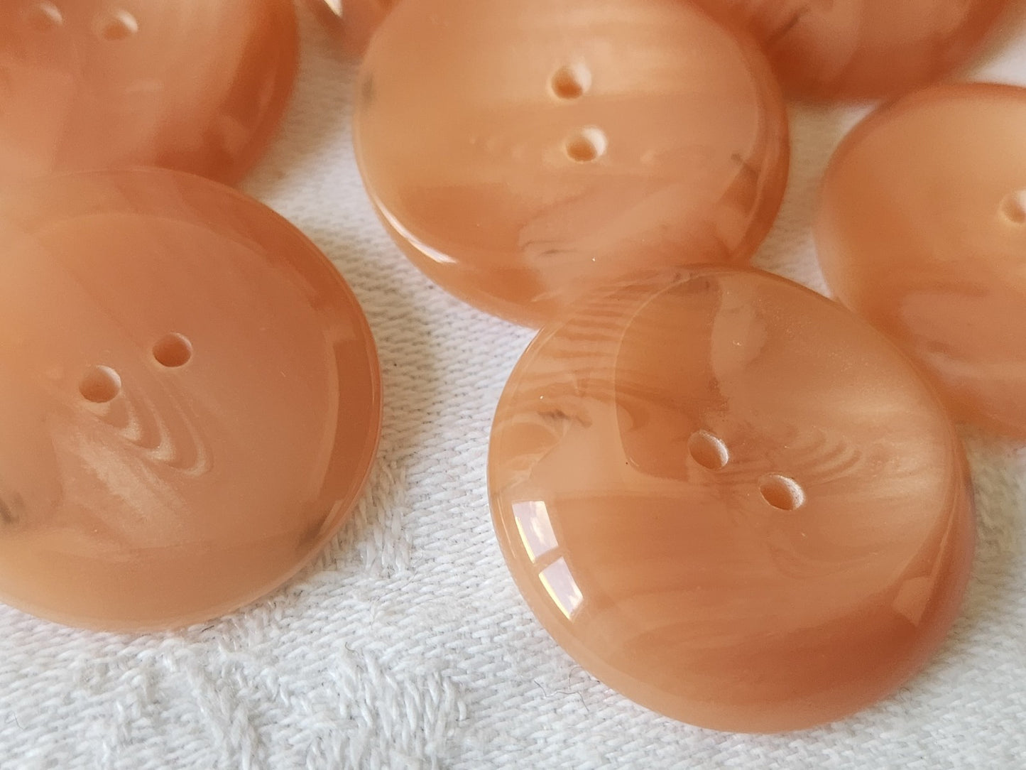 Lot 8 gros boutons vintage rose pointe de gris 2,8 cm ref 5021