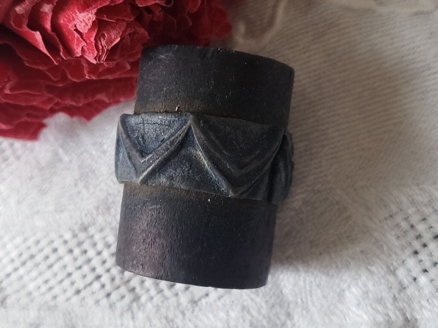 Tampon ancien frise pour rouleau à festonner festonneur broderie création N°10