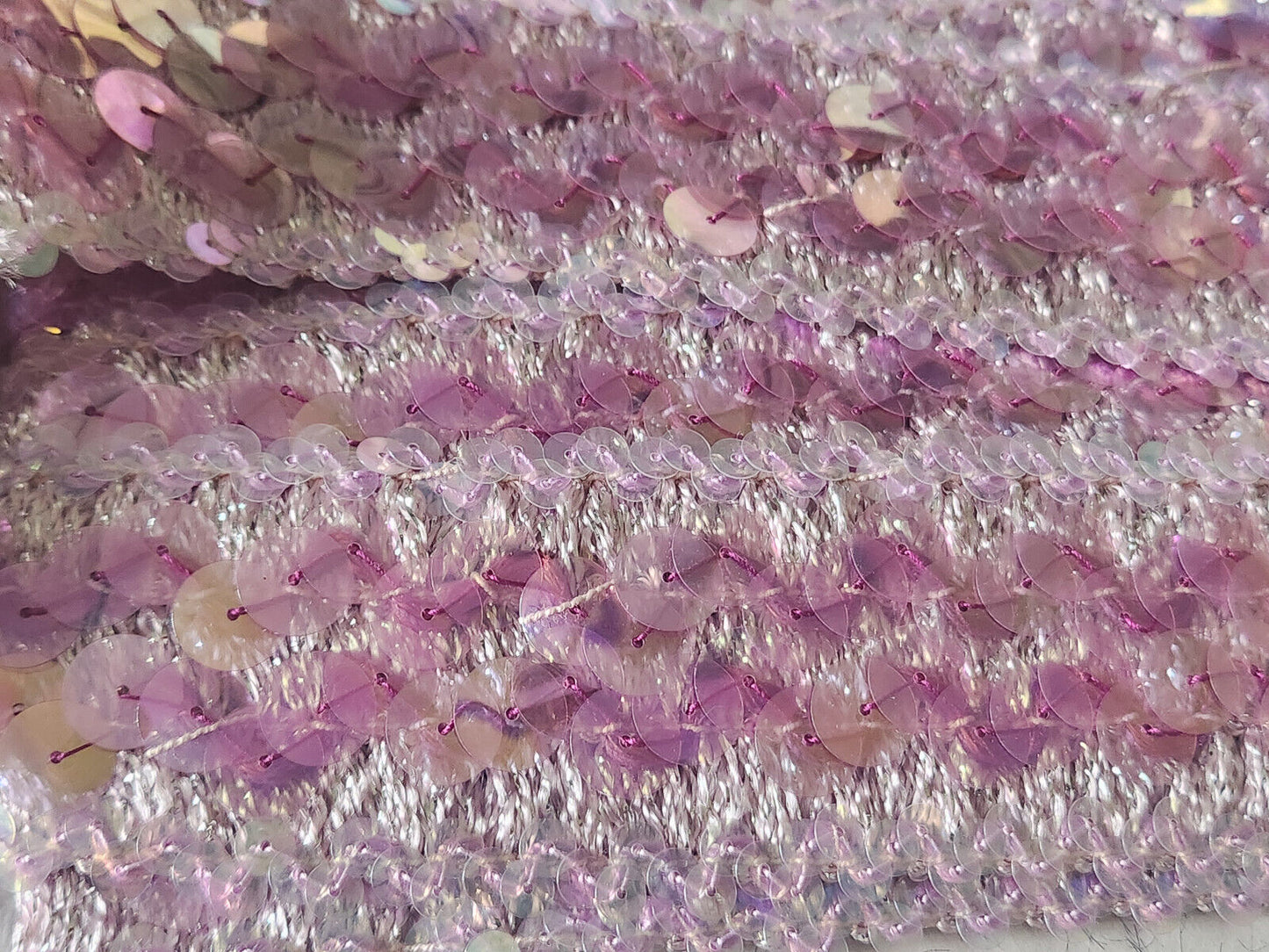 Superbe galon vintage trés large sequin mordoré 3 mètres sur 4 cm rare B7