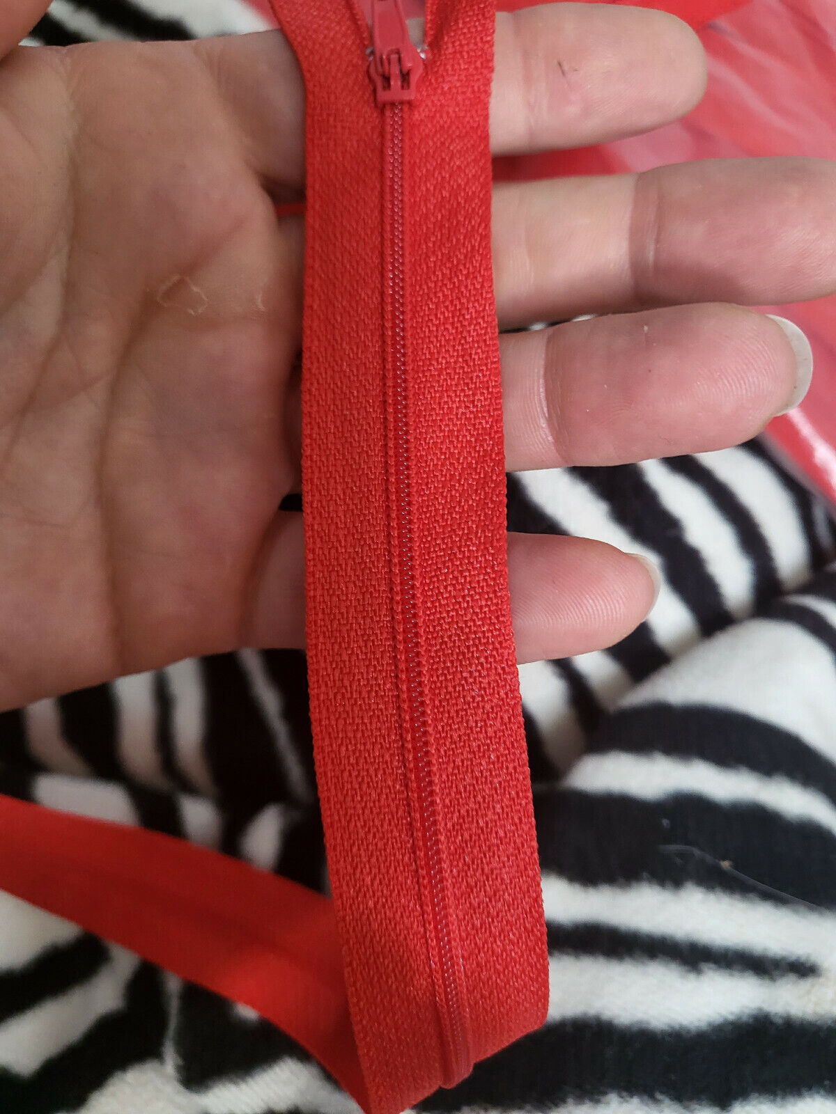Grande fermeture éclair 60 cm rouge non- séparable robe A 25