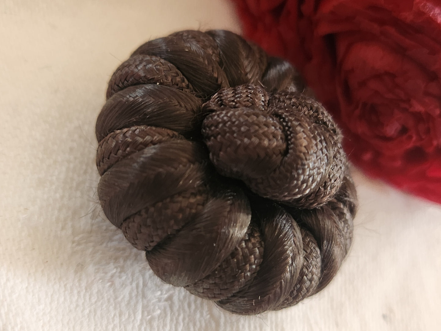 Haute couture gros bouton vintage marron passementerie 3,4 cm ref 206