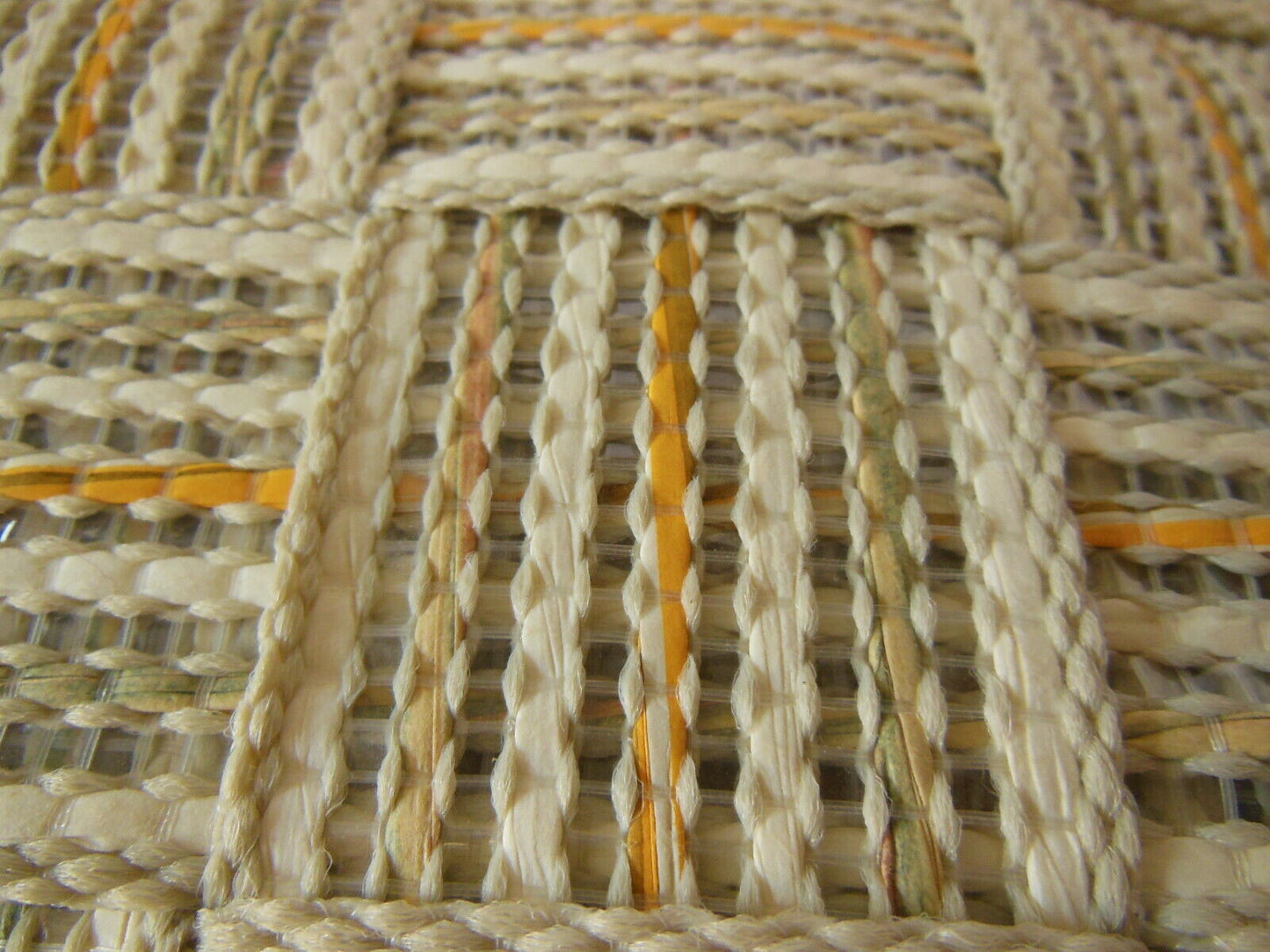 Ancien sac à main vintage Made in Italy , été clair effet rafia bandoulière