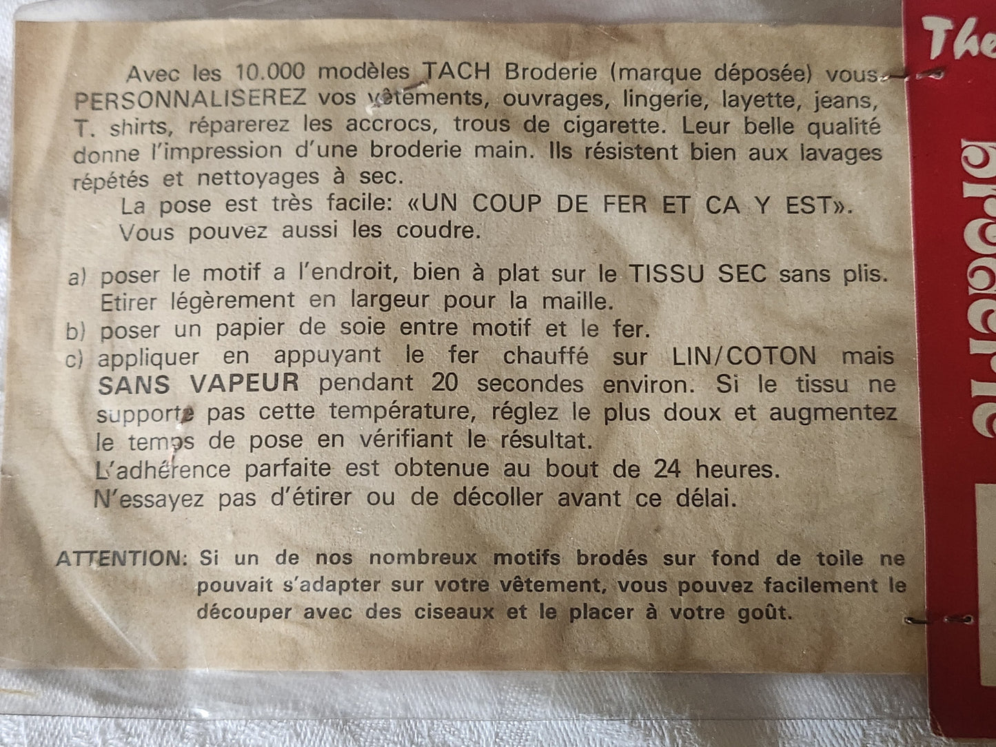 Ancien patch vintage thermocollant "holland " broderie customisation