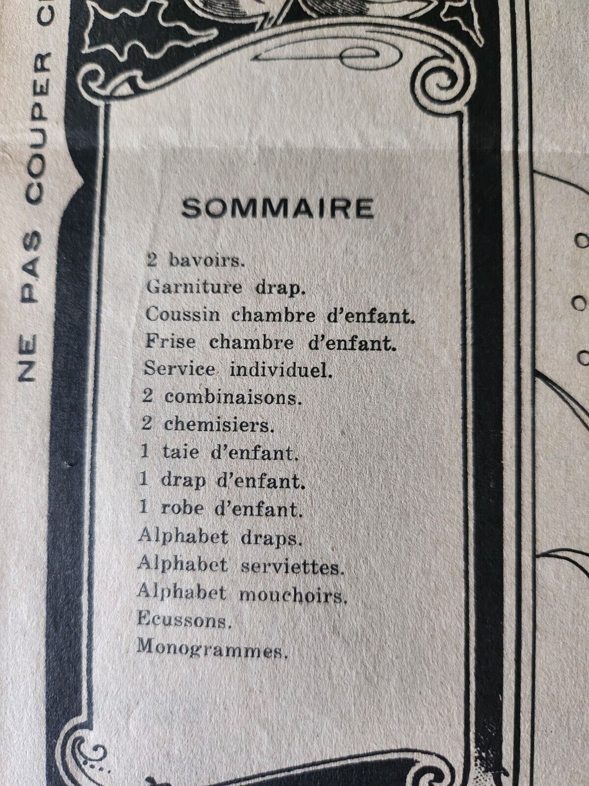 Le journal des brodeuses 1953 n° 697 coussins frises enfant drap monogramme