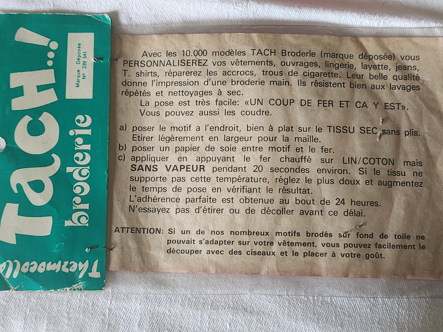 Ancien patch vintage thermocollant "vermont" broderie customisation