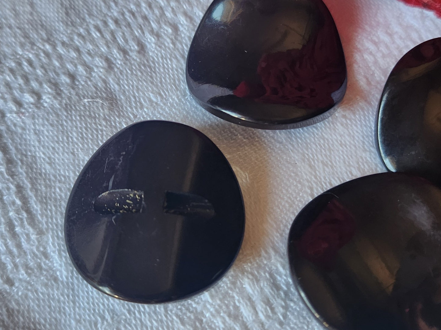 Lot 5 gros boutons vintage cambré marron original 2,7 cm ref 5562