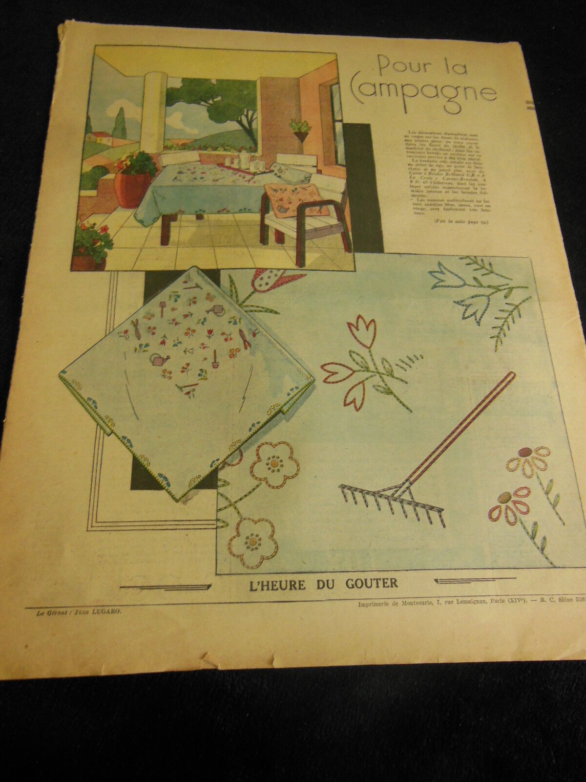 Mon ouvrage 1937 n°343 fleurs séchées bonnet clouté lingerie napperons fruits