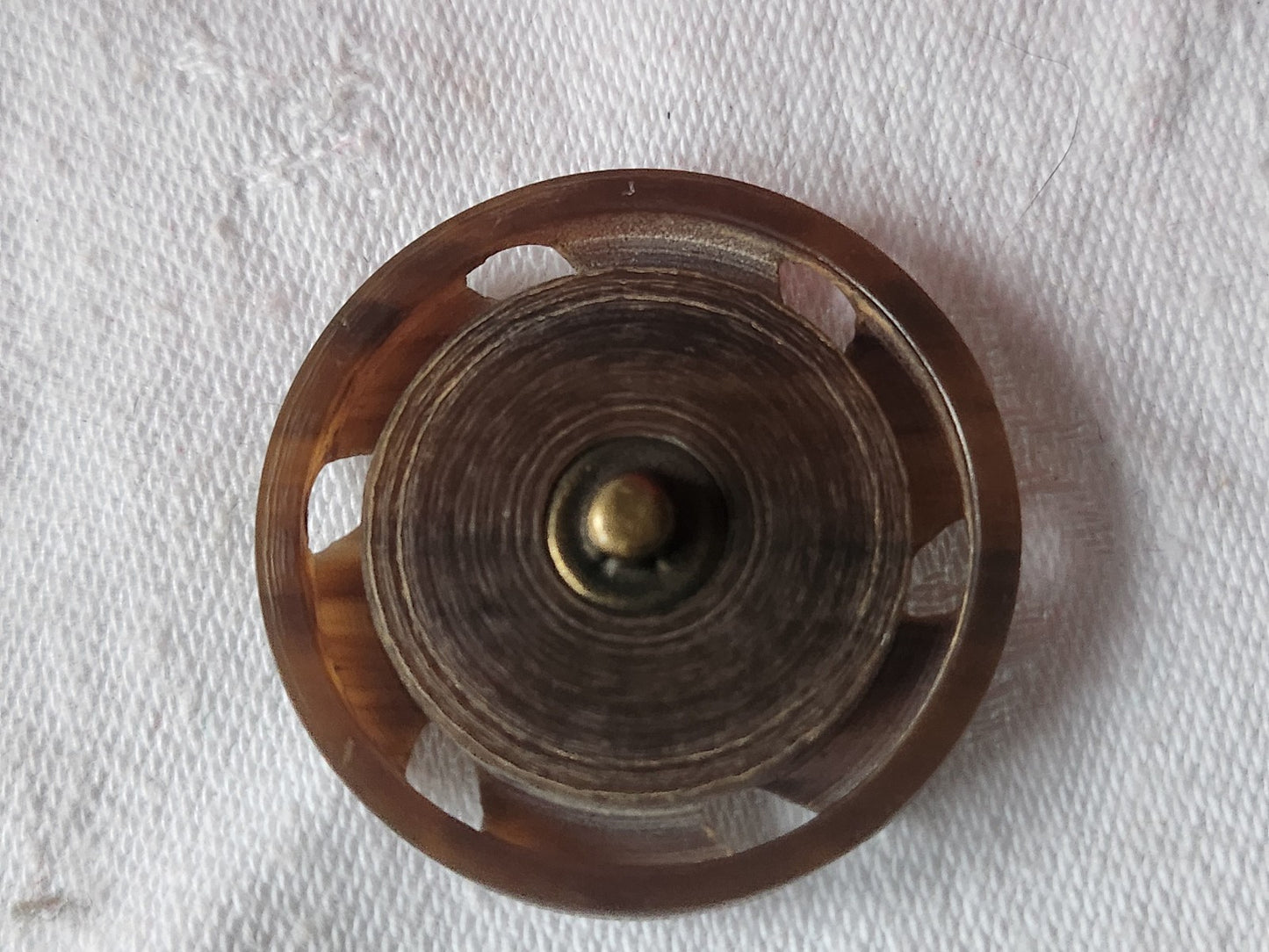 Gros bouton ancien galalithe jaspé collection art deco 3,6 cm D6K