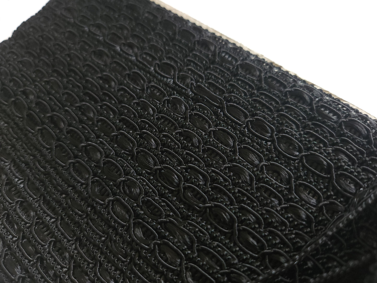 Galon vintage bordure noir satiné 3 mètres sur 0,8 cm B6
