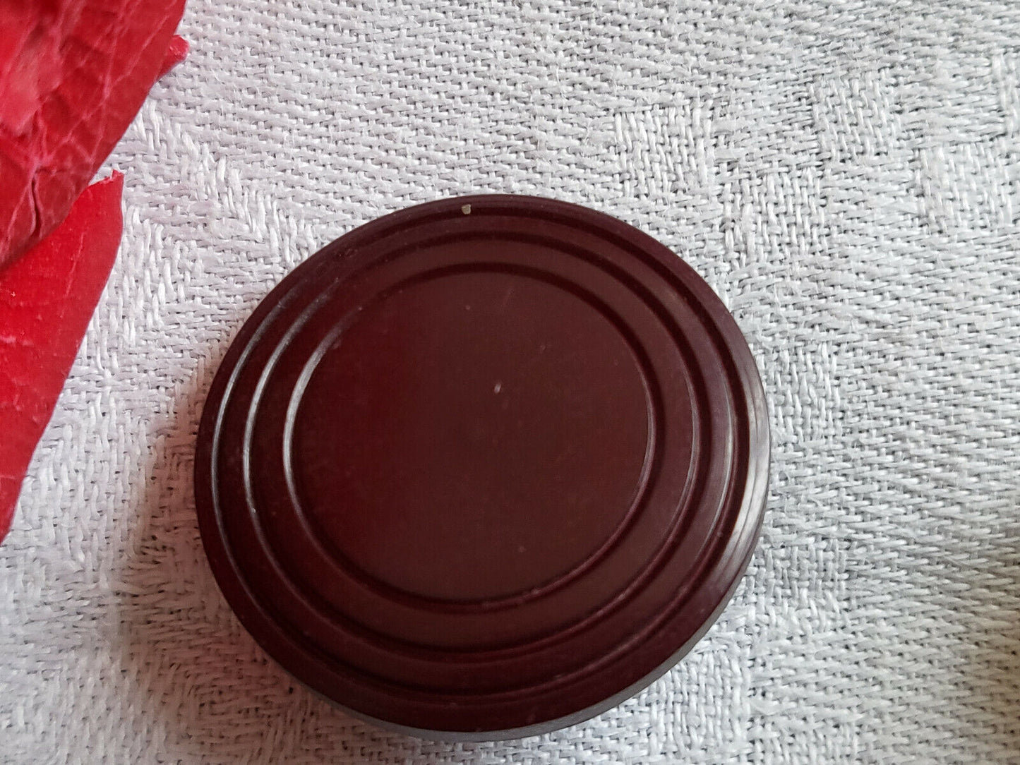 Bouton ancien marron pied laiton diamètre 2,7 cm G5P