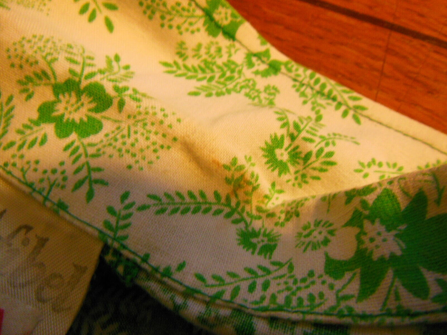 Pur vintage robe ancienne coton imprimé fleur 40 ? B5