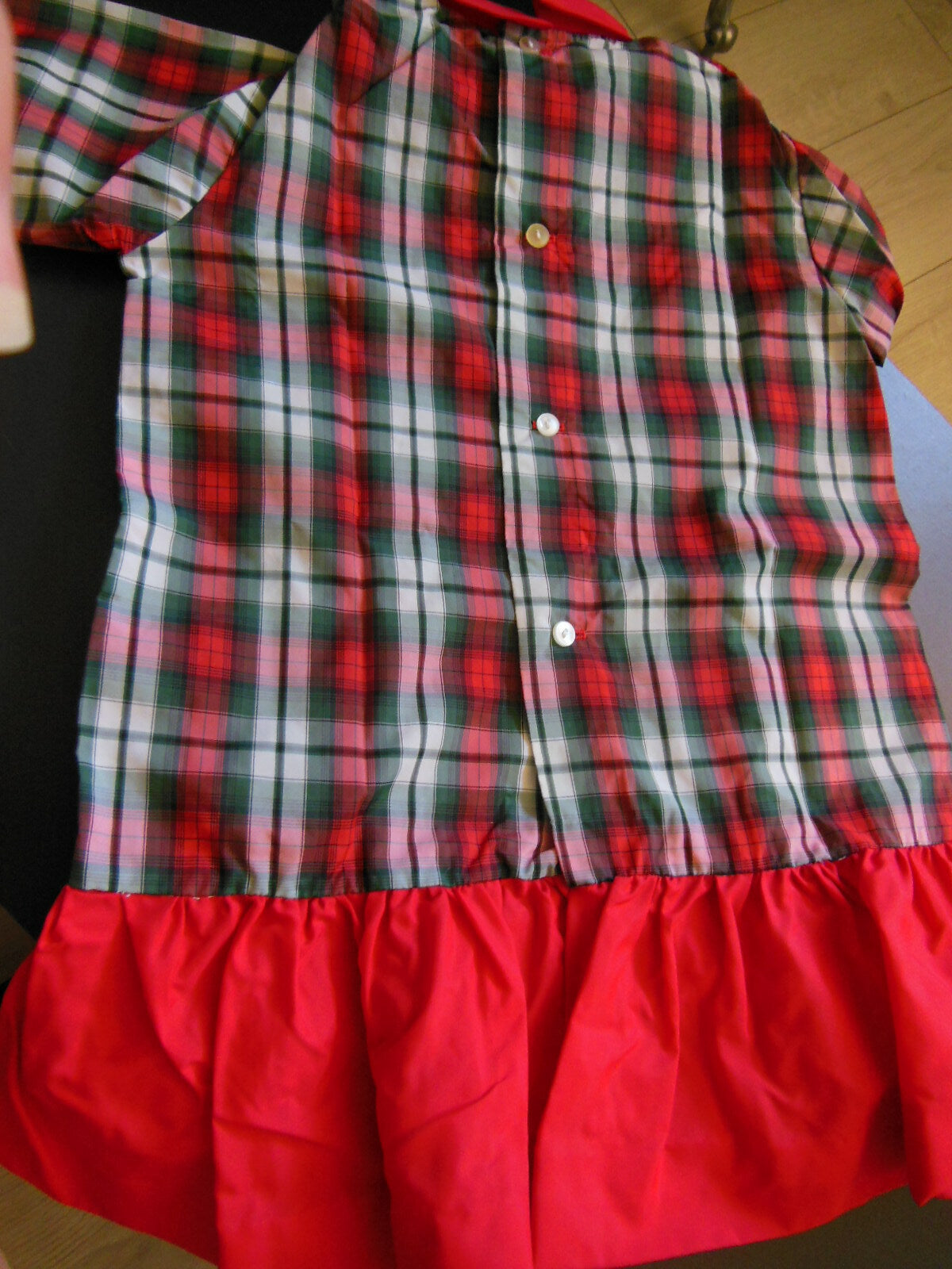 Grande robe blouse haut ancien vintage enfant fillette B4