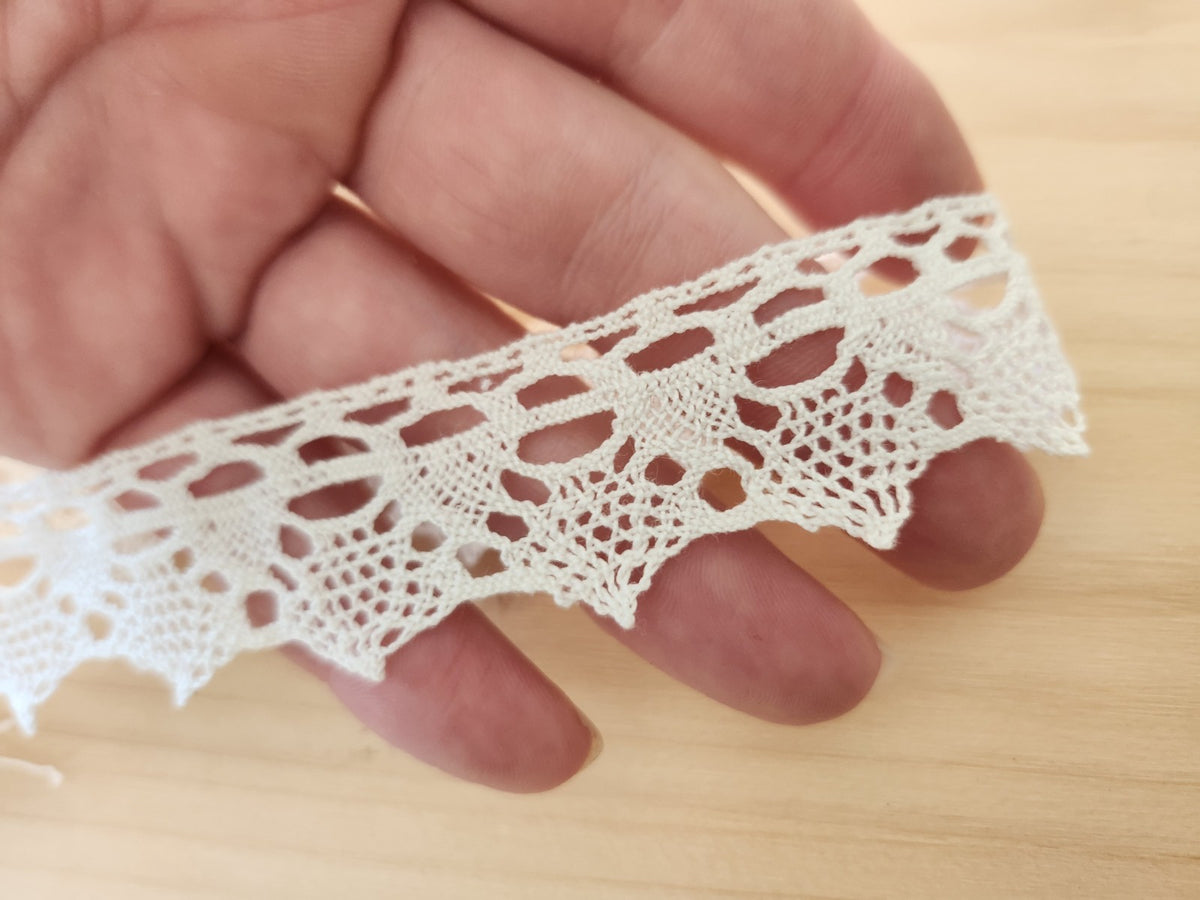 Dentelle ancienne plutôt large 1 mètre 90 sur 2,7 cm T3-10
