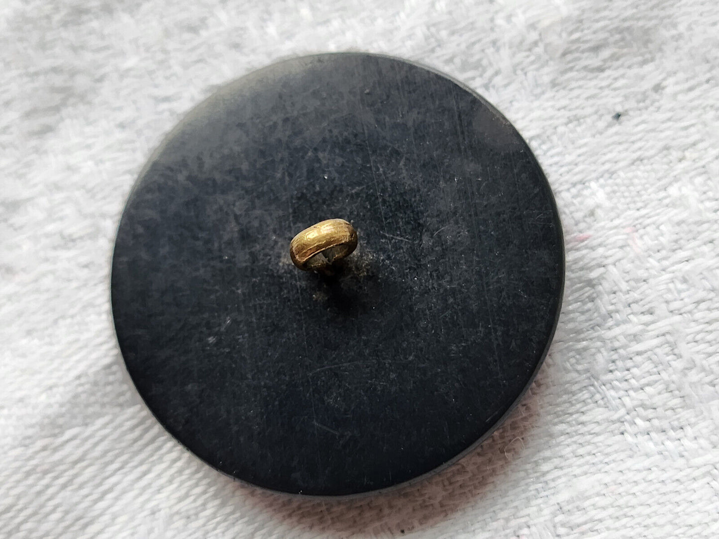 Collection gros bouton ancien art deco motif ciselé pied laiton 3,1 cm G14S
