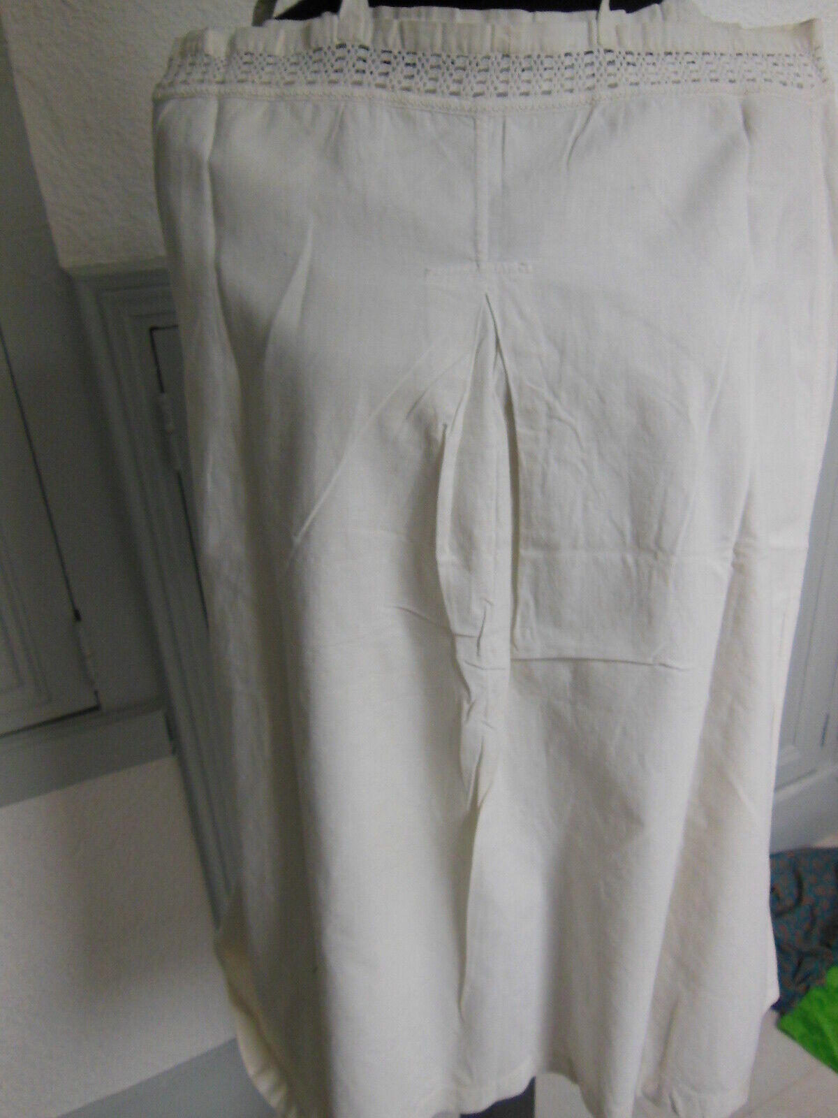 Chemise de nuit ancienne dentelle à nettoyer ou teindre B7 petite taille