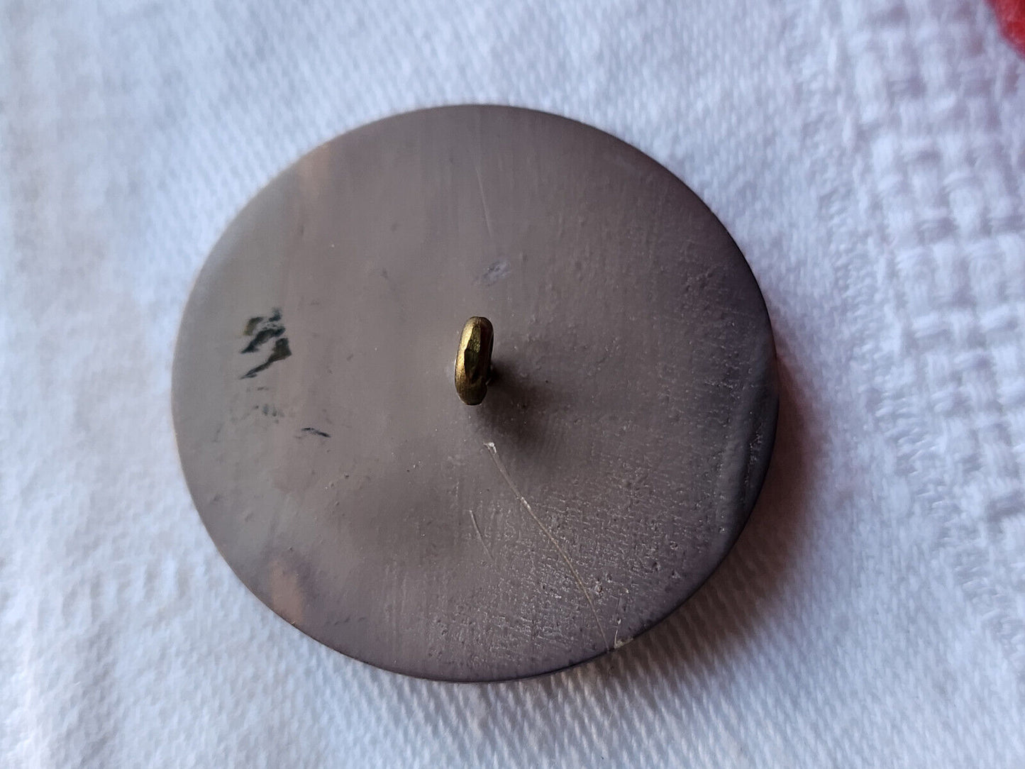 Collection bouton ancien gris camaieu motif feuillage relief 3,3 cm D13L