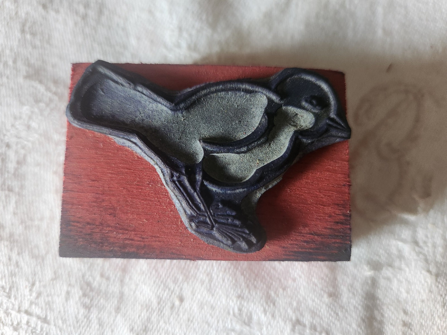Tampon ancien l'oiseau vintage ecole scolaire collection n°54-2