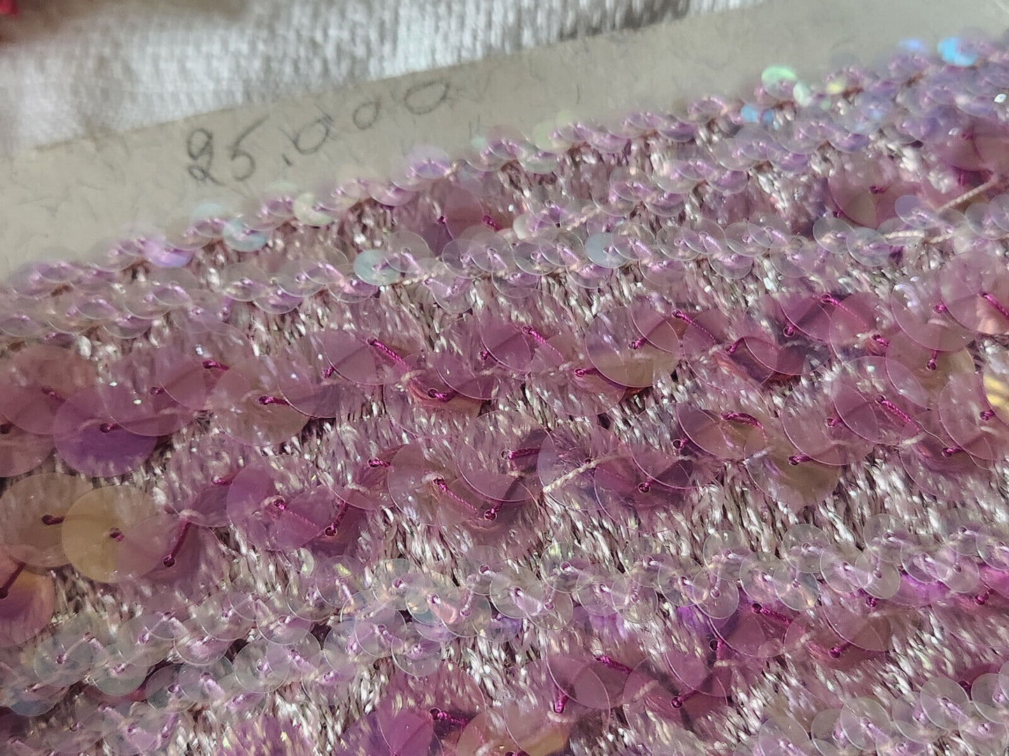 Superbe galon vintage trés large sequin mordoré 3 mètres sur 4 cm rare B7