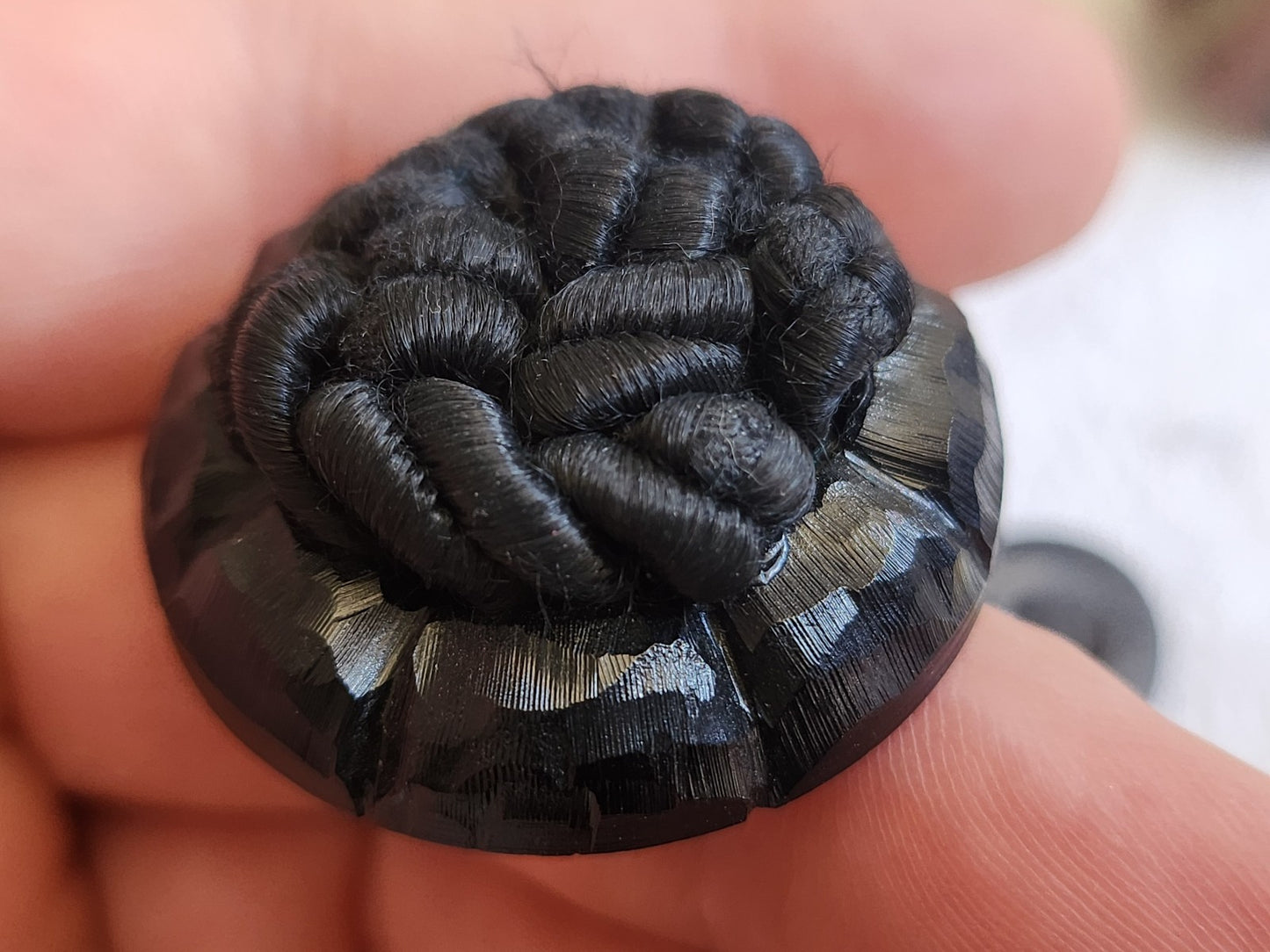 Gros bouton ancien passementerie volume pied pied 3,3 cm ref 1296