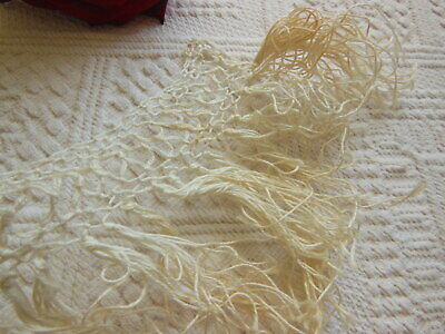 Dentelle ancienne a frange bas rideau  36 cm  sur 13 cm T3-41