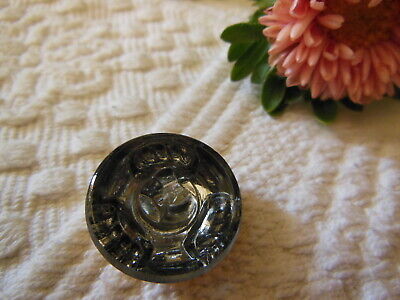 Bouton ancien en verre doré dôme bombé diamètre 2,2 cm vintage D6B