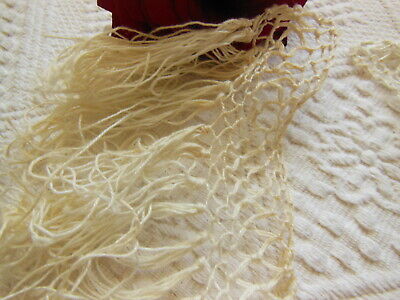 Dentelle ancienne a frange bas rideau  36 cm  sur 13 cm T3-41