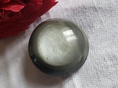 Gros bouton ancien demi sphere gris bombé 2,9 cm vintage D14R