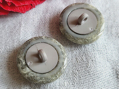 Duo lumineux boutons effet composite gris à pied vintage 2,2 cm G8J