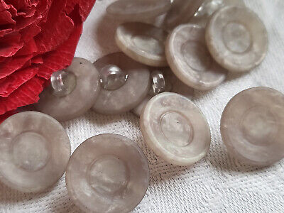 Lot 11 boutons gris marbré nacré pied  diamètre 1,7  cm ref 962 