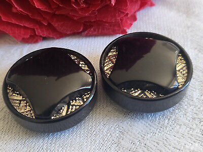 Duo boutons superbe vintage épais argenté pied collection 2,4 cm ref 306