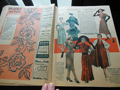 Mode du jour 1952 n°343 robes diner au restaurant robe toile patron